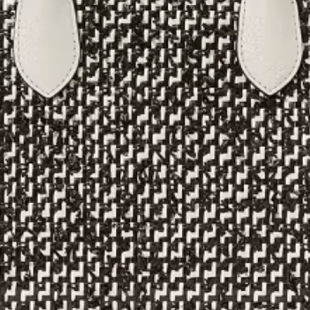 ♠️ KATE SPADE || Knott Raffia Tweed Medium Zip-top Satchel+dustbag, parchment - Picture 16 of 16
